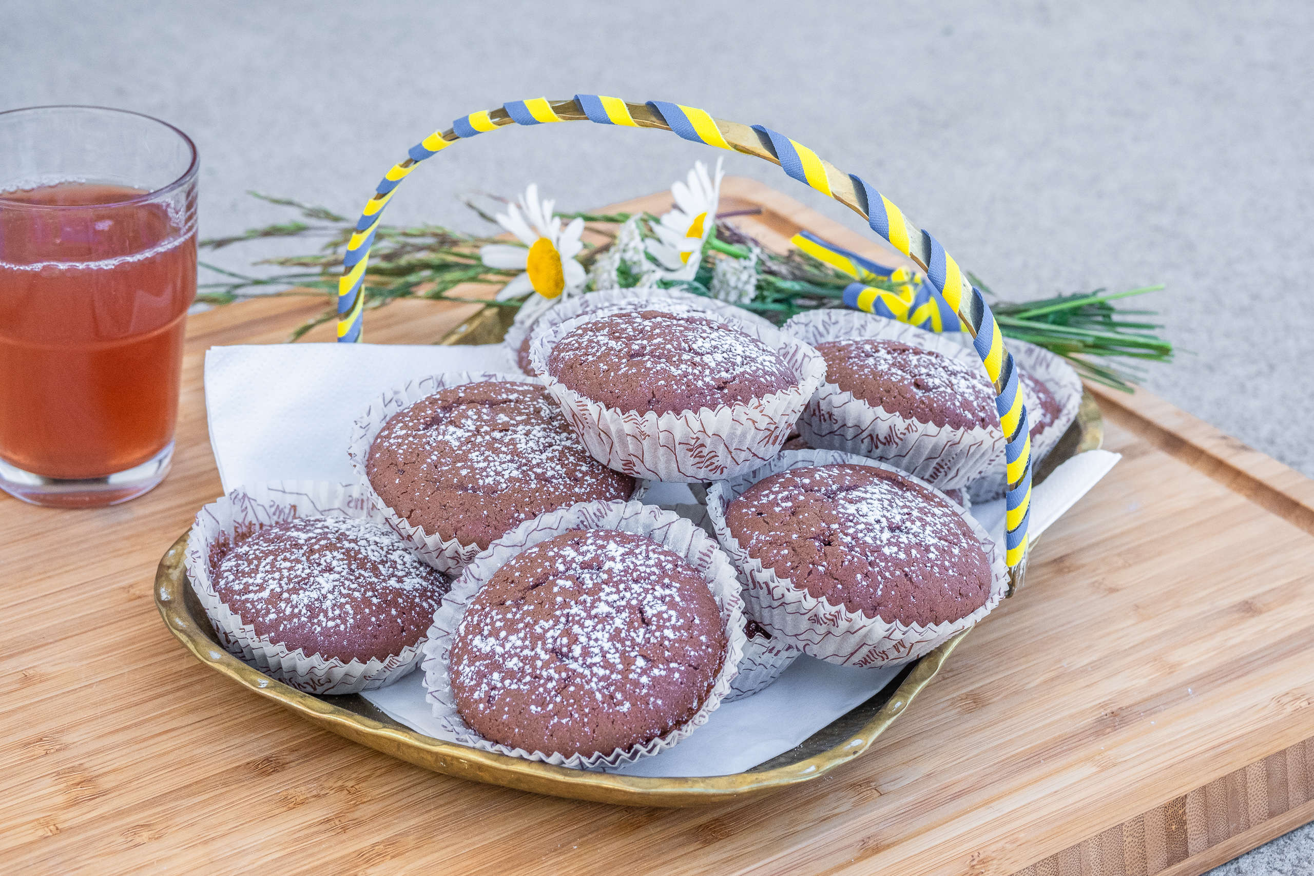 Fluffiga veganska muffins choklad chokladmuffins