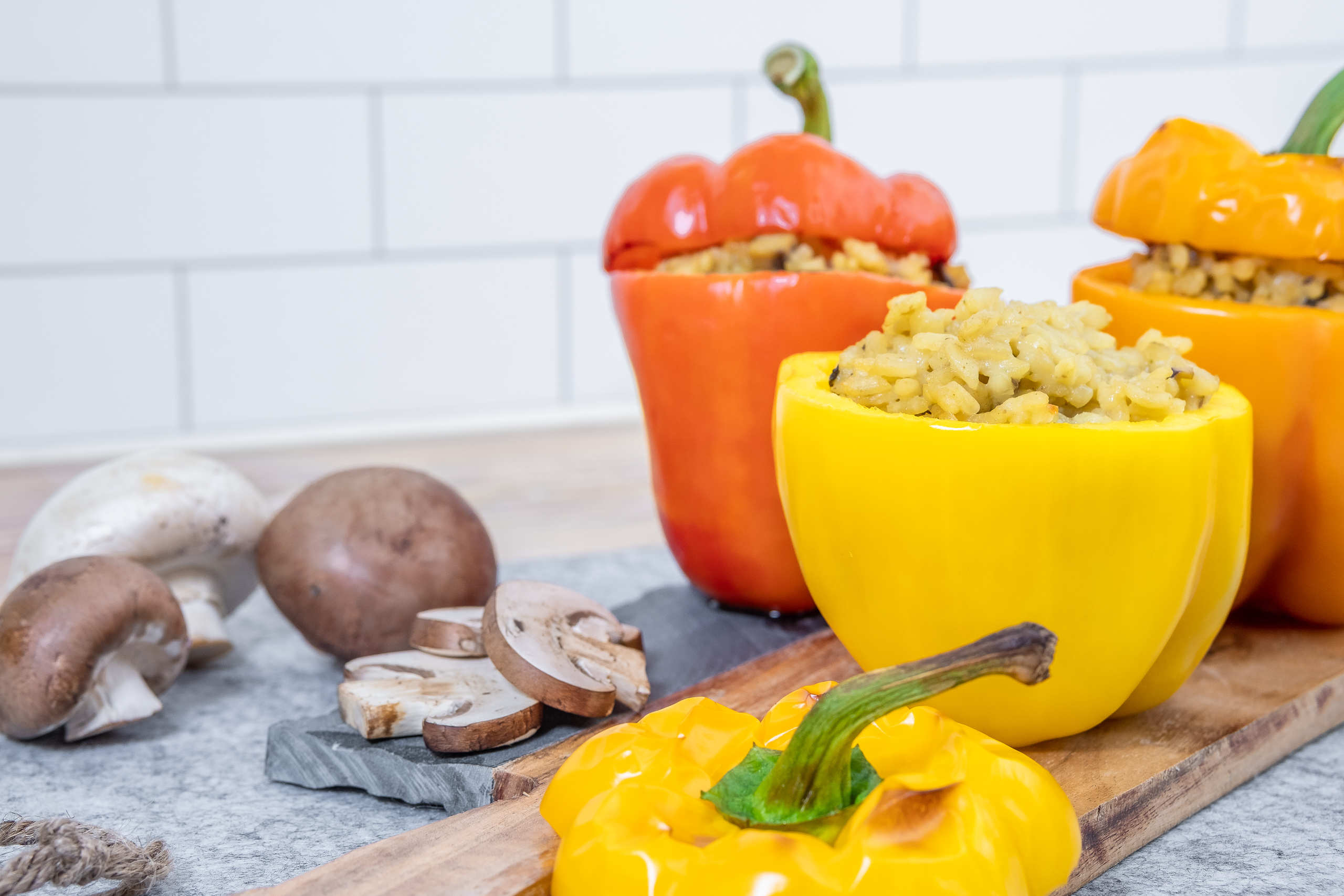 Recept fylld paprika med risotto