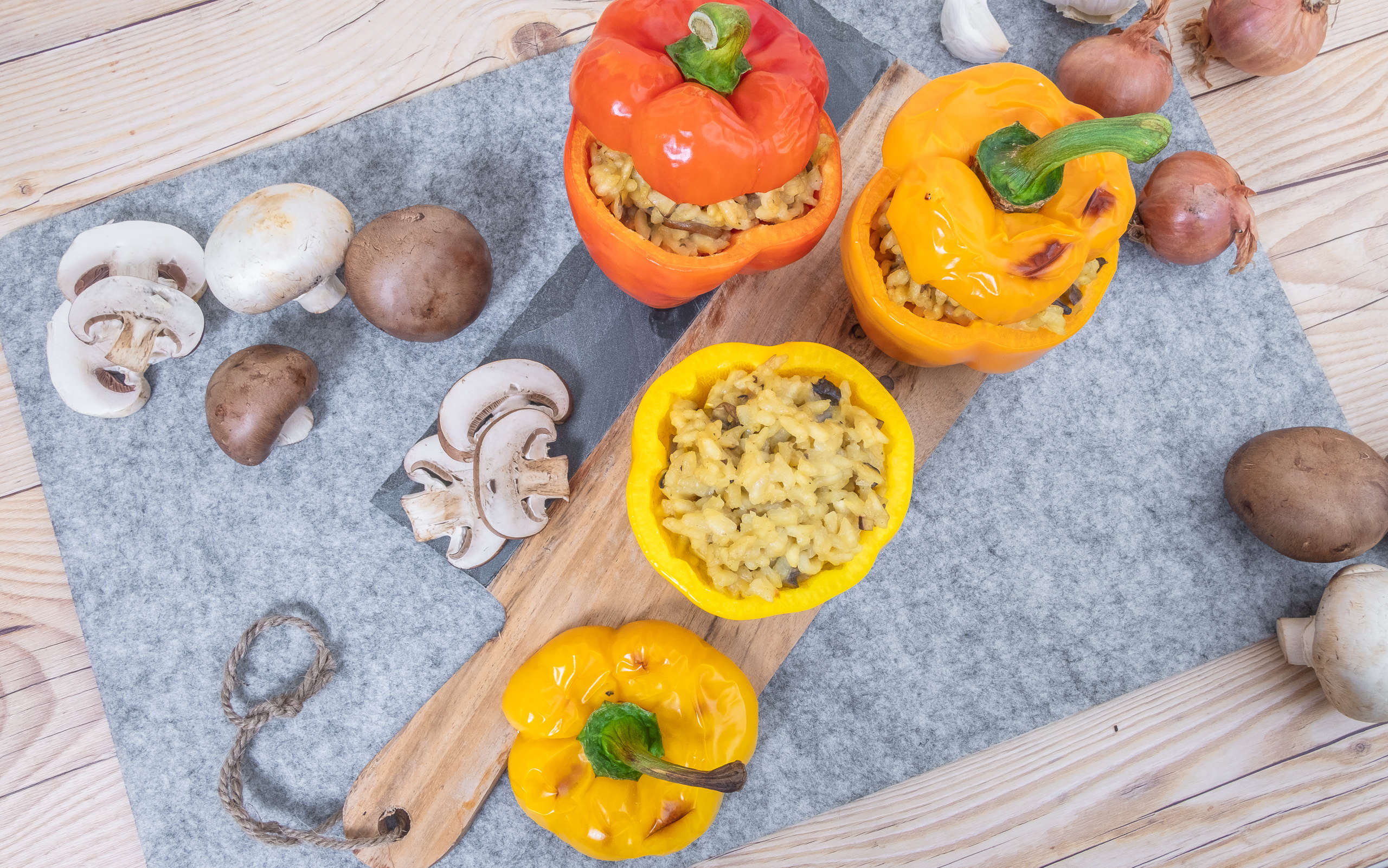 Recept fylld paprika med risotto