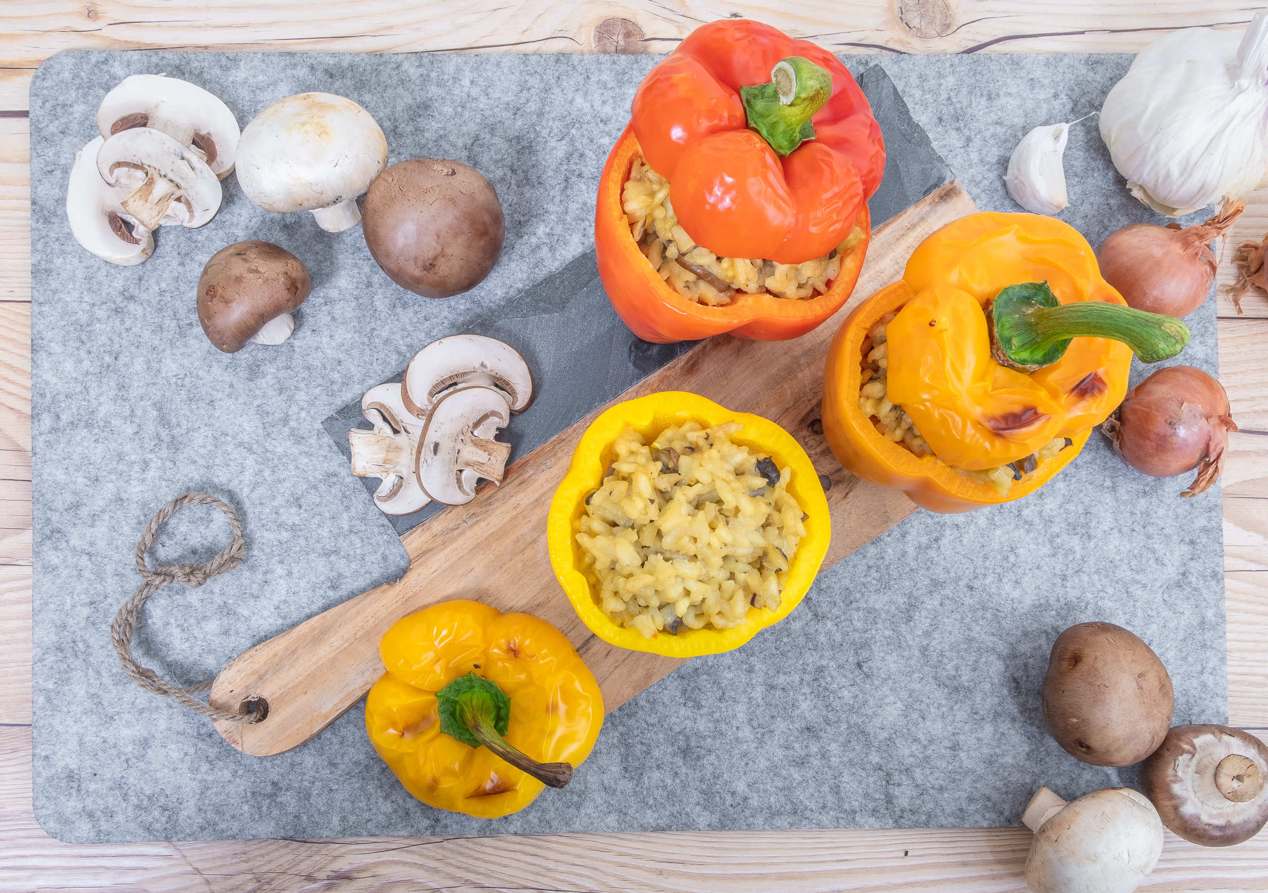 Recept fylld paprika med risotto