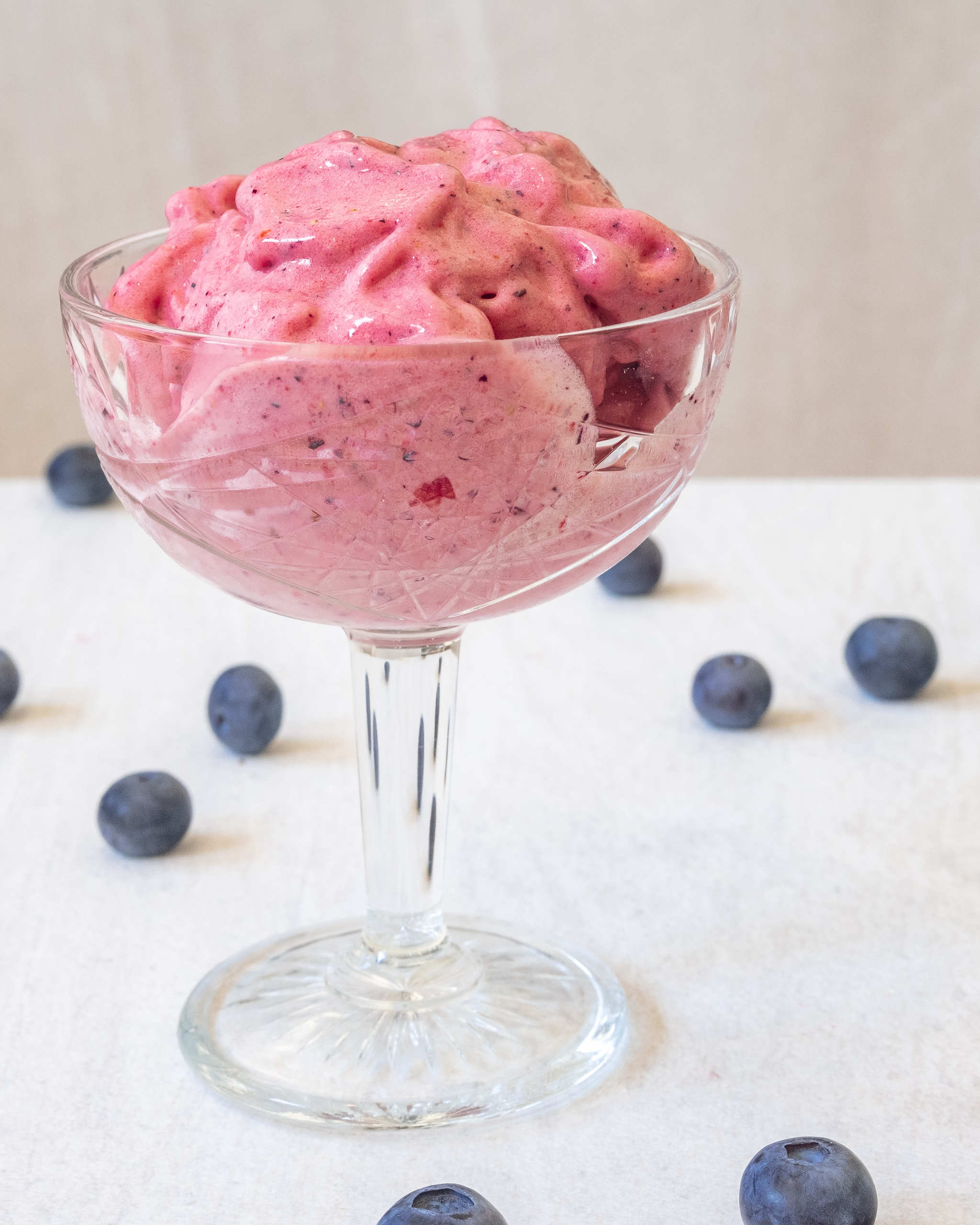 Vegansk glass gjort på banan