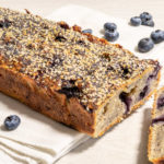 Sweet banana bread with blueberries