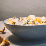 Creamy pasta with chanterelles