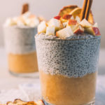Vegan chia pudding with apple and cinnamon