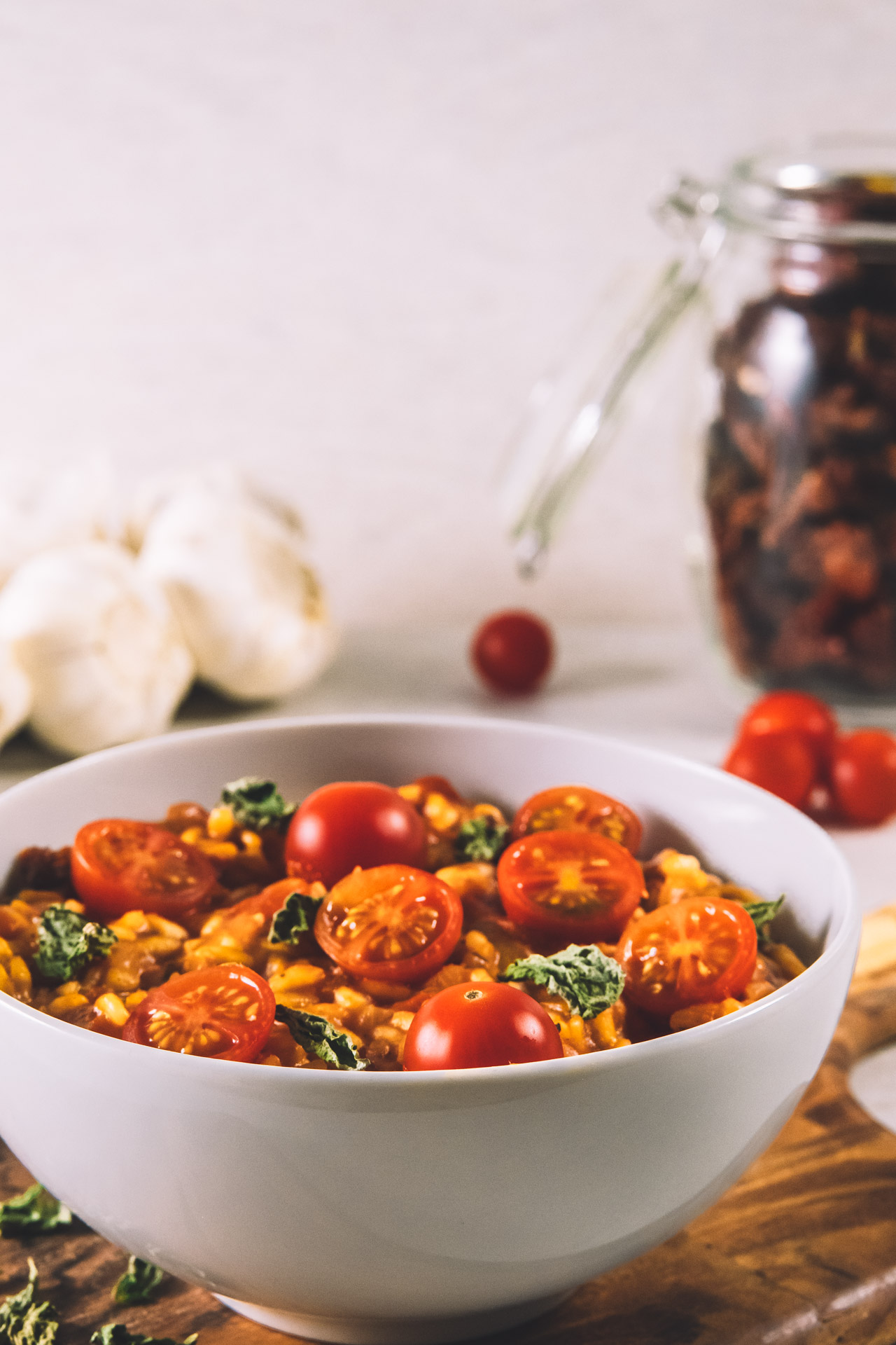 Vegansk risotto tomatrisoto