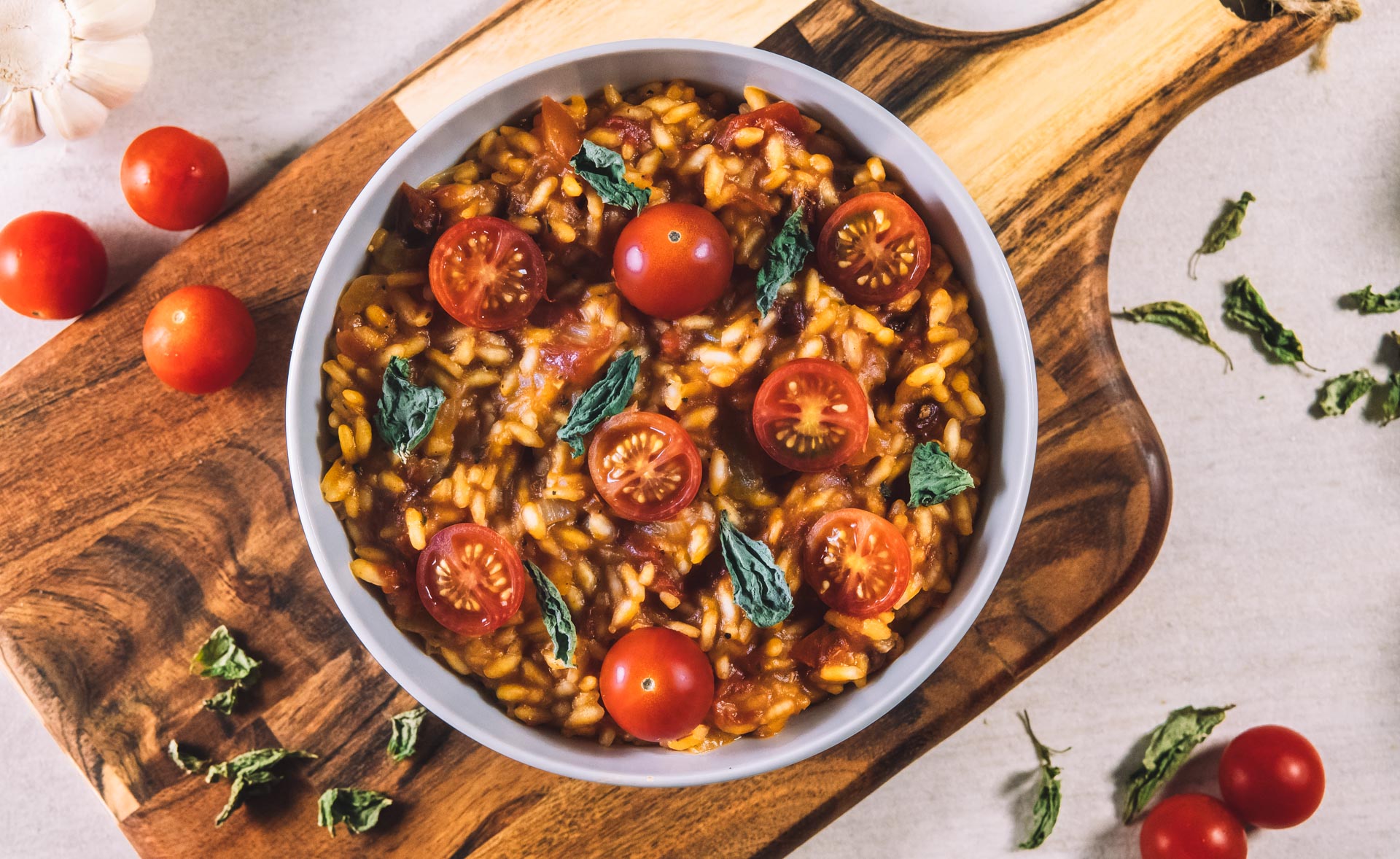 Vegansk risotto tomatrisoto