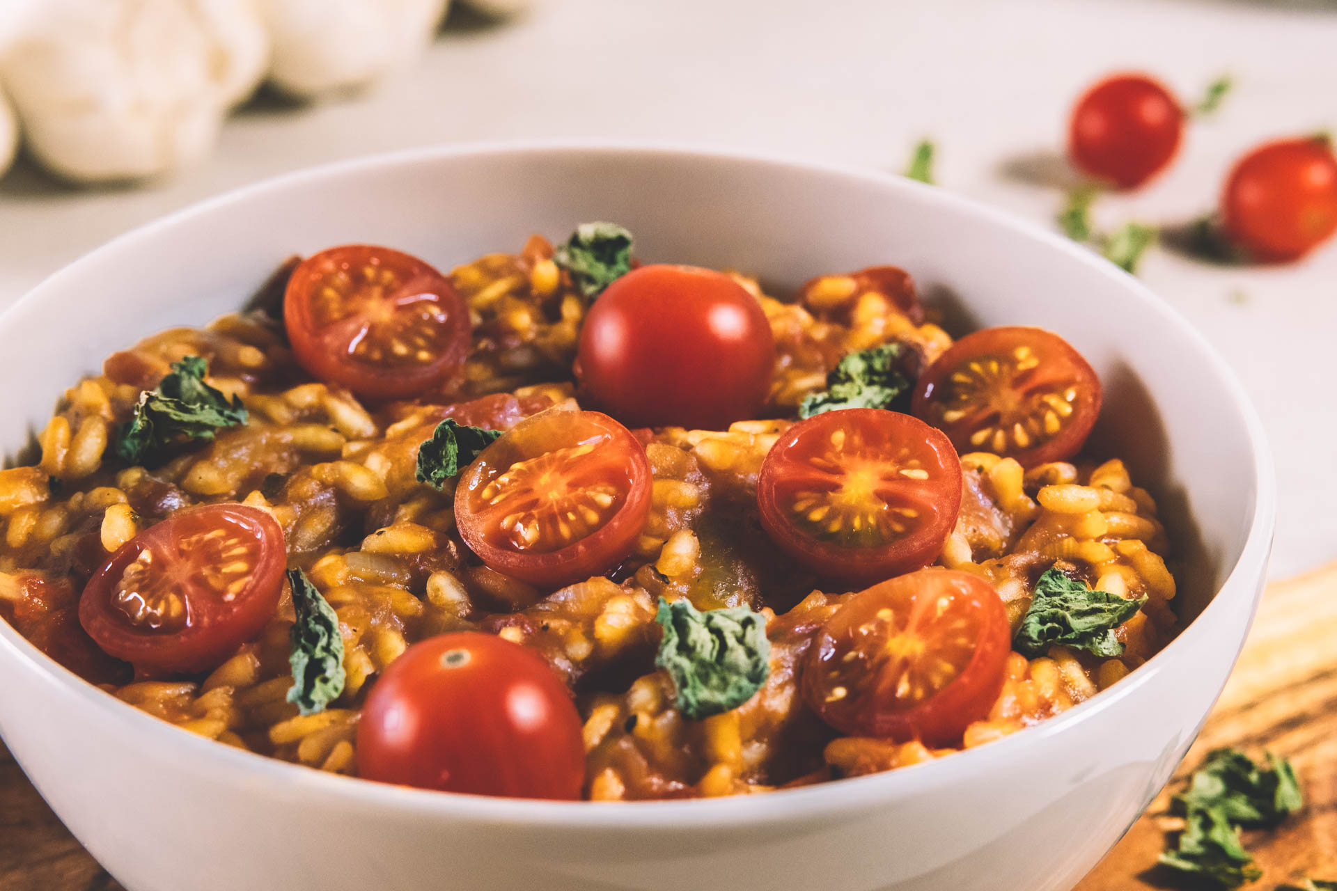 Vegansk risotto tomatrisoto