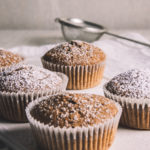 Vegan gingerbread cupcakes muffin with cream cheese frosting