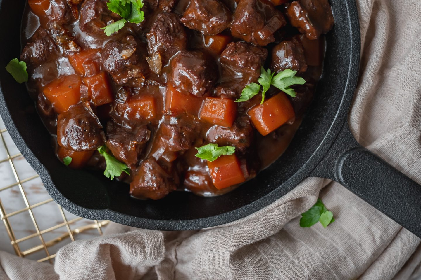 Vegansk Boeuf Bourguignon